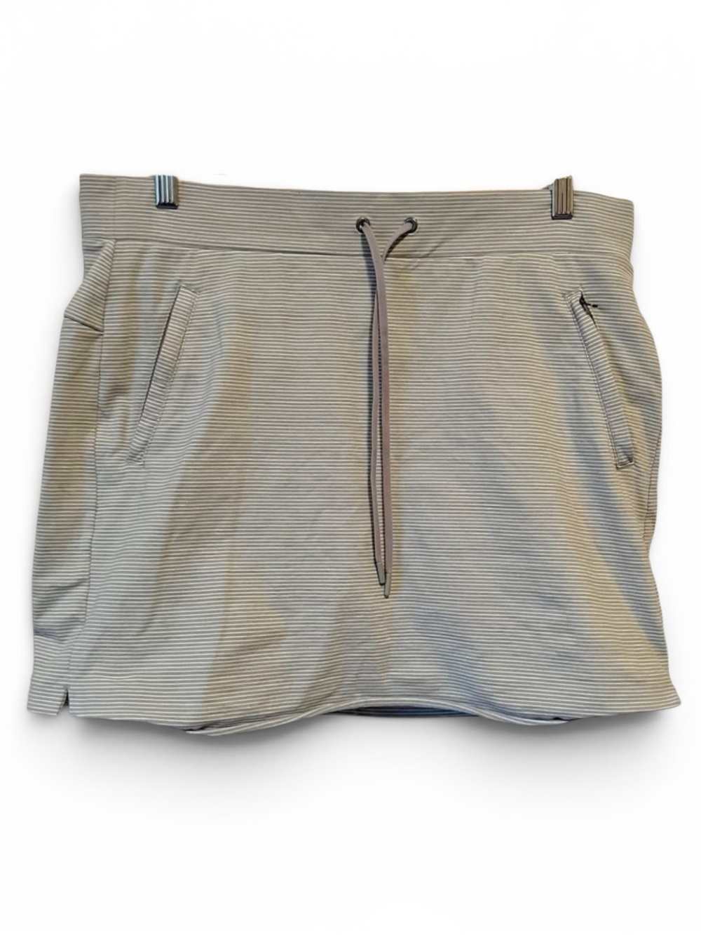 Athleta Modern Metro Gray And White Stripe Skort
